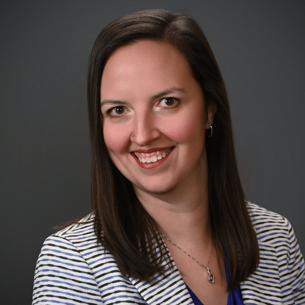 Headshot of Tiffany Rentsch, a professional pharmacist, with a friendly and approachable expression.